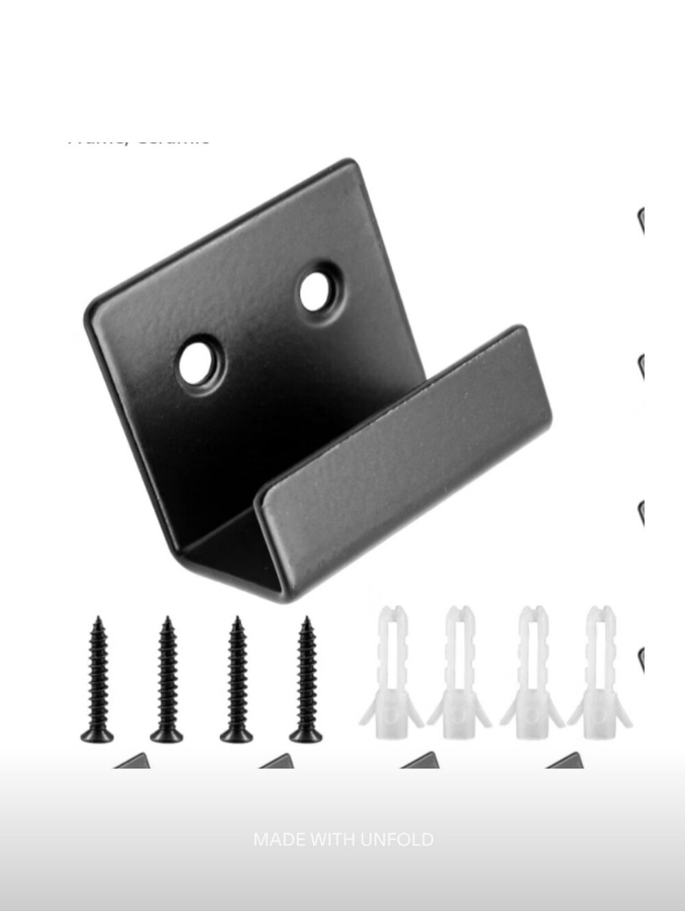 8 Pack Heavy Duty Tile Display Wall Hangers – 8 Pack (Large, Black)
